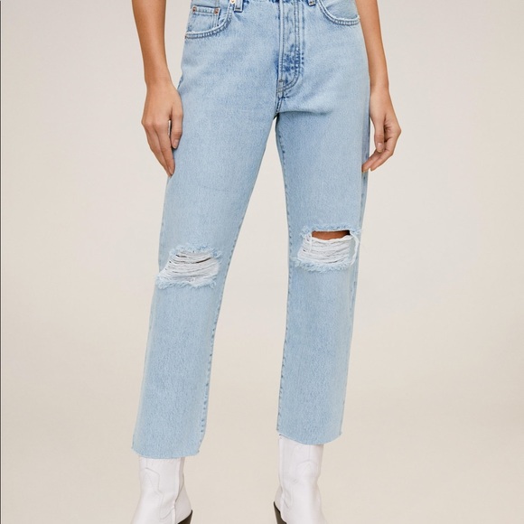 NWT Mango Straight Fit Cropped Jeans - Picture 5 of 5